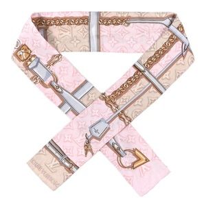 NEW! LOUIS VUITTON Silk Monogram Confidential Bandeau Light Pink